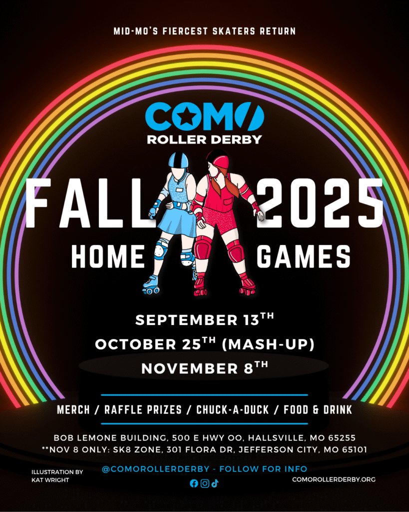 Como Roller Derby Fall 2025 Home Games Dates